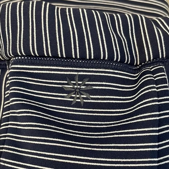 Athleta Striped Blue Full Zip Hoodie, Size Large - Picture 4 of 8